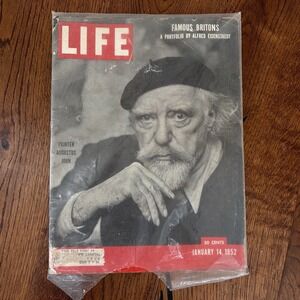 Life‎ Magazine Jan 14 1952  Augustus John Eisenhower Willy Loman Charles Zadok